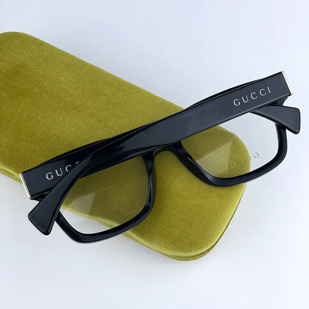 NEW Gucci  GG1138O 001 Black Square Women Eyeglasses